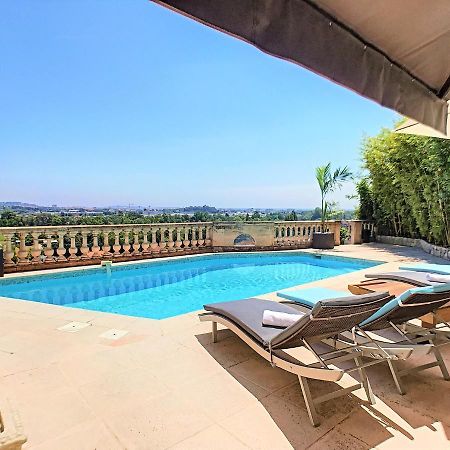 3 Bedrooms Villa near Cannes - Pool&Jacuzzi - Sea View Mandelieu Buitenkant foto