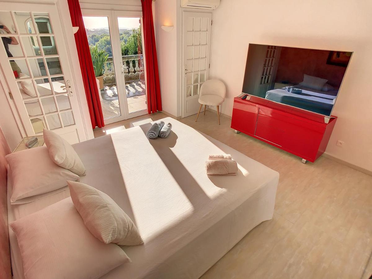 3 Bedrooms Villa near Cannes - Pool&Jacuzzi - Sea View Mandelieu Buitenkant foto
