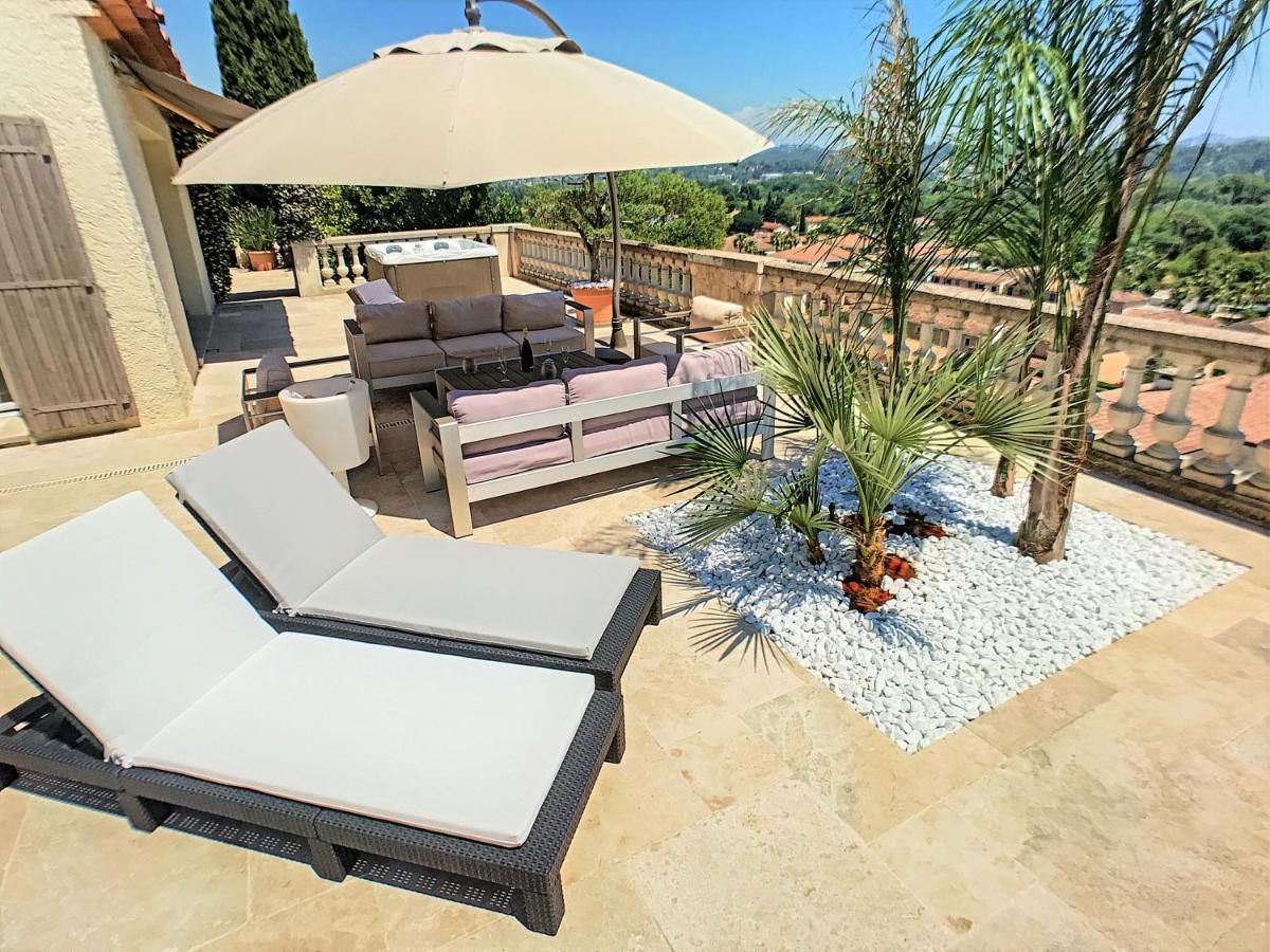 3 Bedrooms Villa near Cannes - Pool&Jacuzzi - Sea View Mandelieu Buitenkant foto