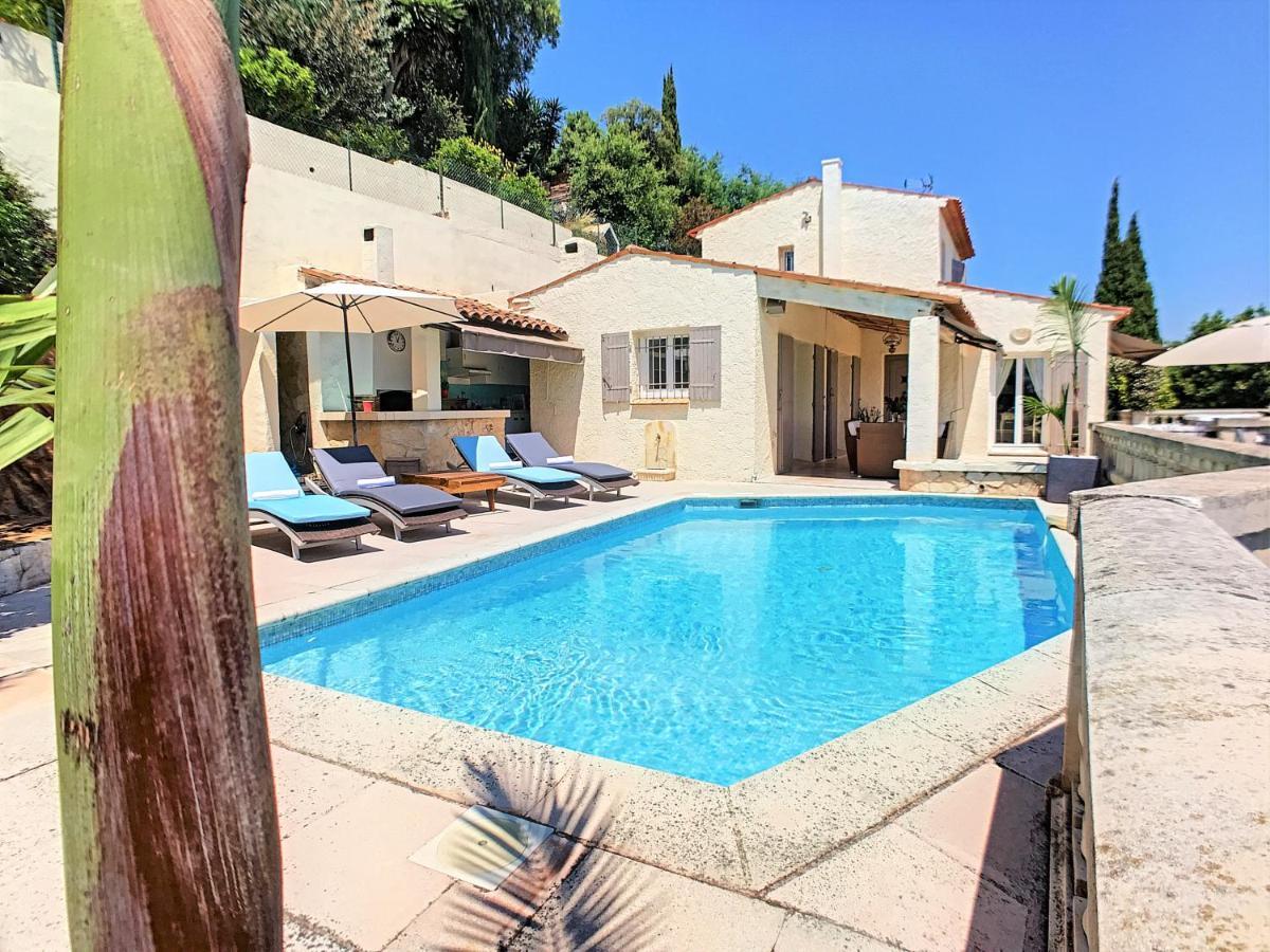 3 Bedrooms Villa near Cannes - Pool&Jacuzzi - Sea View Mandelieu Buitenkant foto