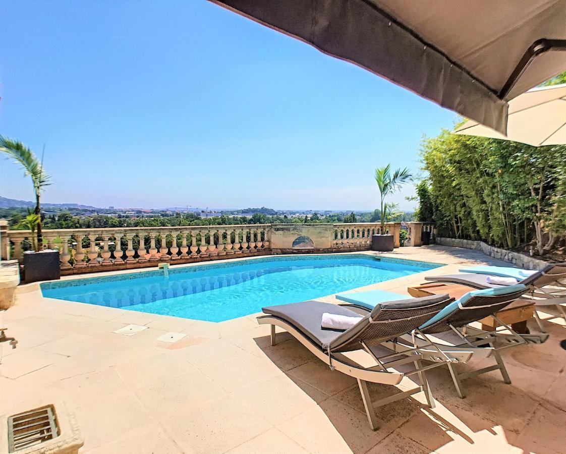 3 Bedrooms Villa near Cannes - Pool&Jacuzzi - Sea View Mandelieu Buitenkant foto