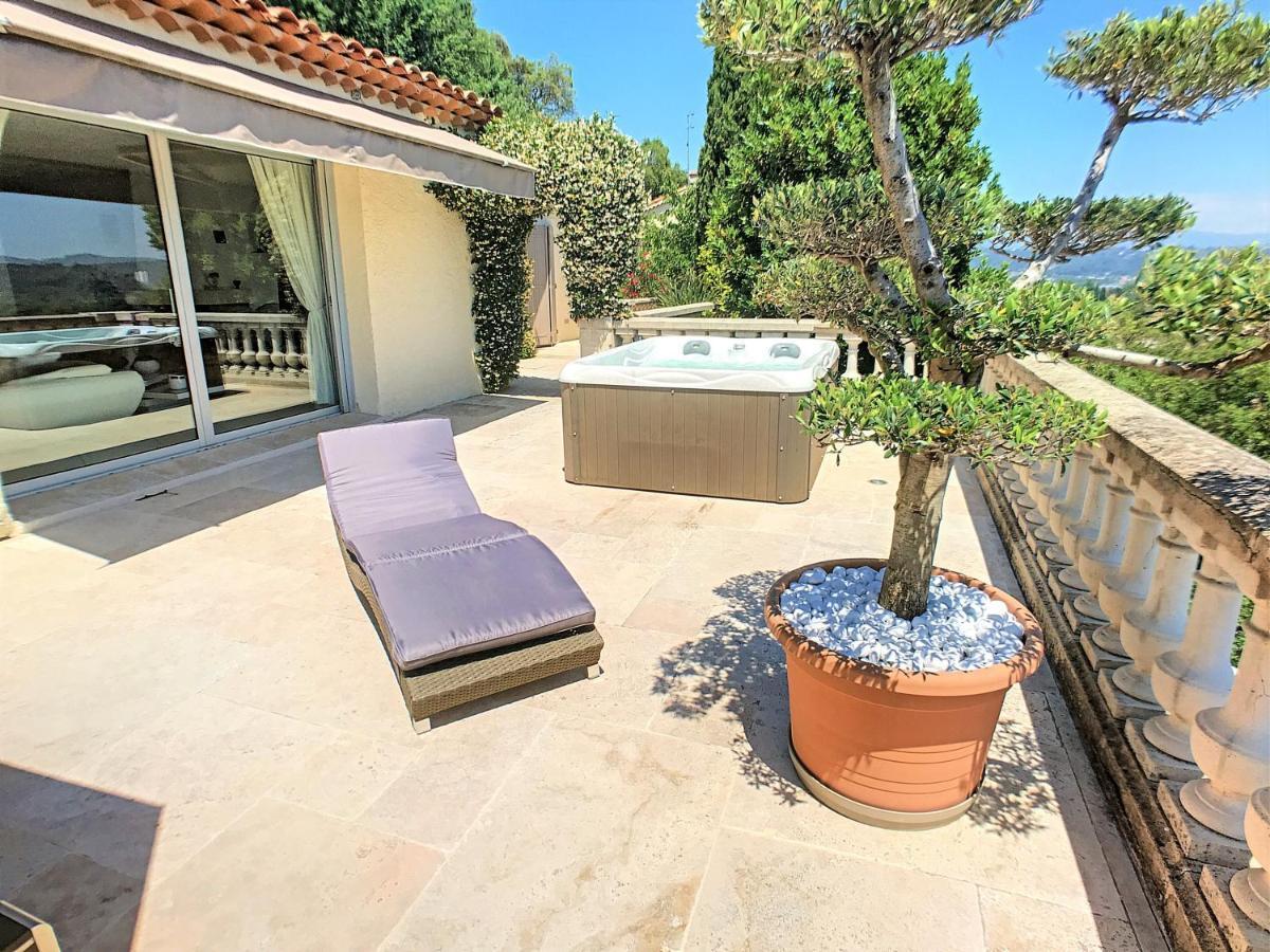 3 Bedrooms Villa near Cannes - Pool&Jacuzzi - Sea View Mandelieu Buitenkant foto