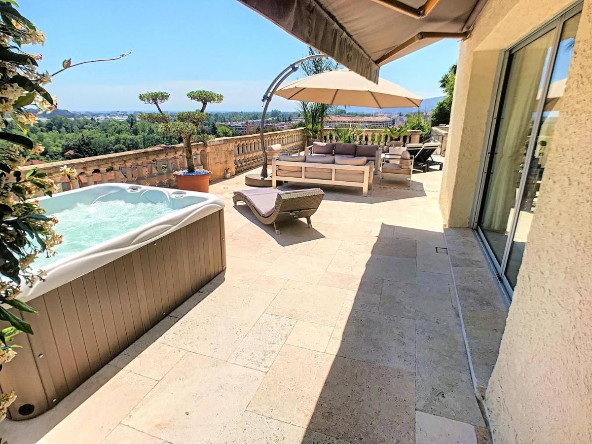 3 Bedrooms Villa near Cannes - Pool&Jacuzzi - Sea View Mandelieu Buitenkant foto
