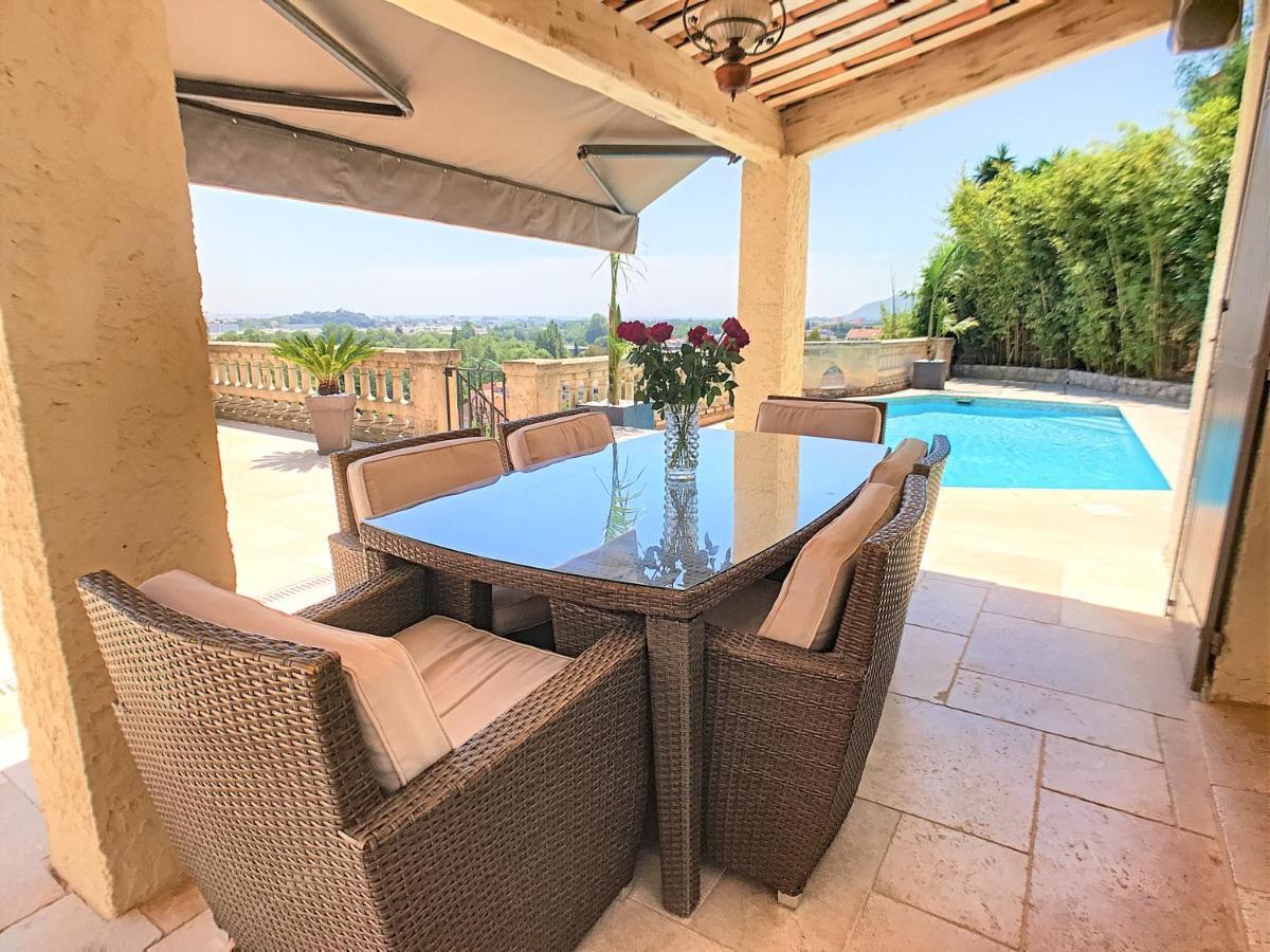 3 Bedrooms Villa near Cannes - Pool&Jacuzzi - Sea View Mandelieu Buitenkant foto