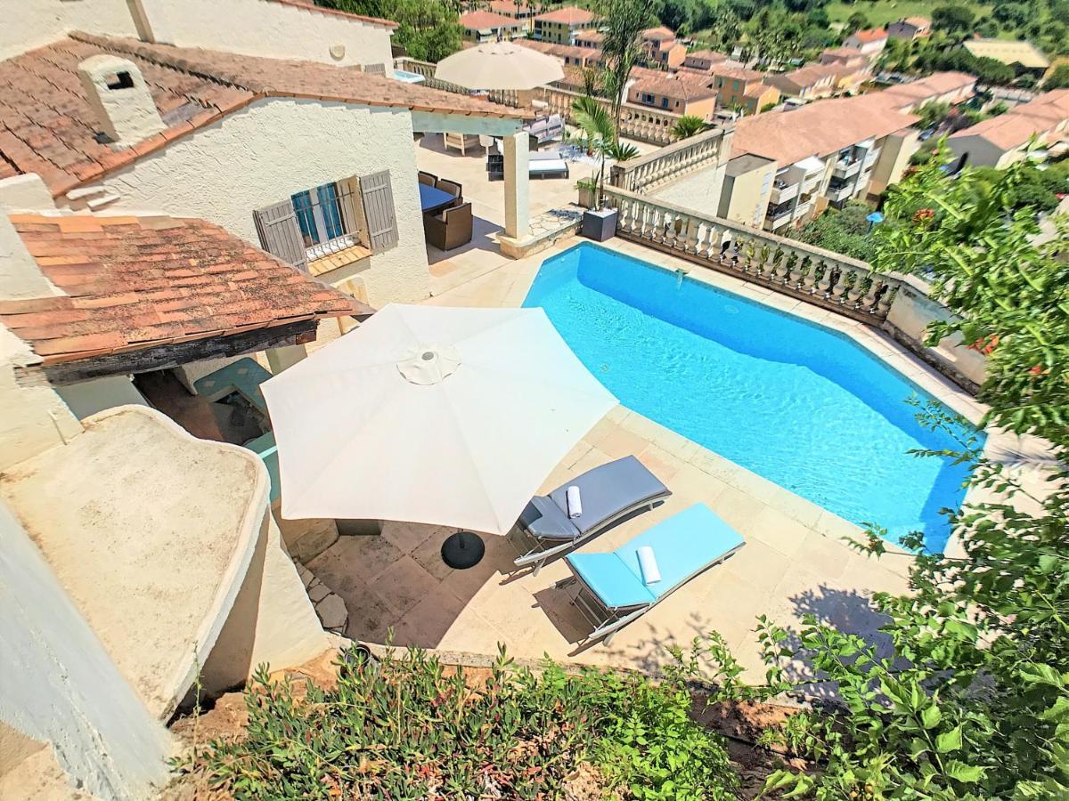 3 Bedrooms Villa near Cannes - Pool&Jacuzzi - Sea View Mandelieu Buitenkant foto