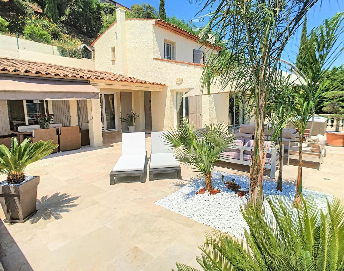 3 Bedrooms Villa near Cannes - Pool&Jacuzzi - Sea View Mandelieu Buitenkant foto