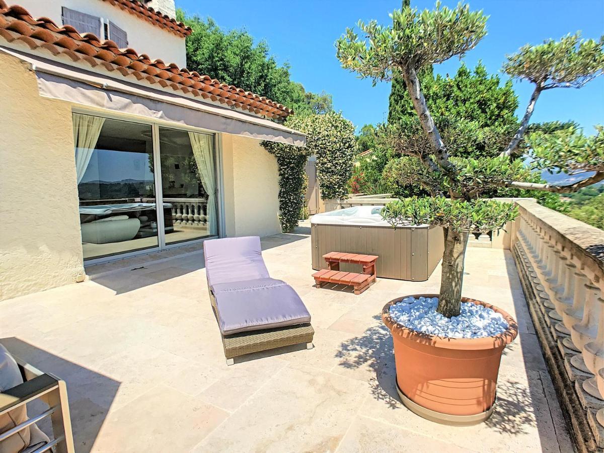 3 Bedrooms Villa near Cannes - Pool&Jacuzzi - Sea View Mandelieu Buitenkant foto