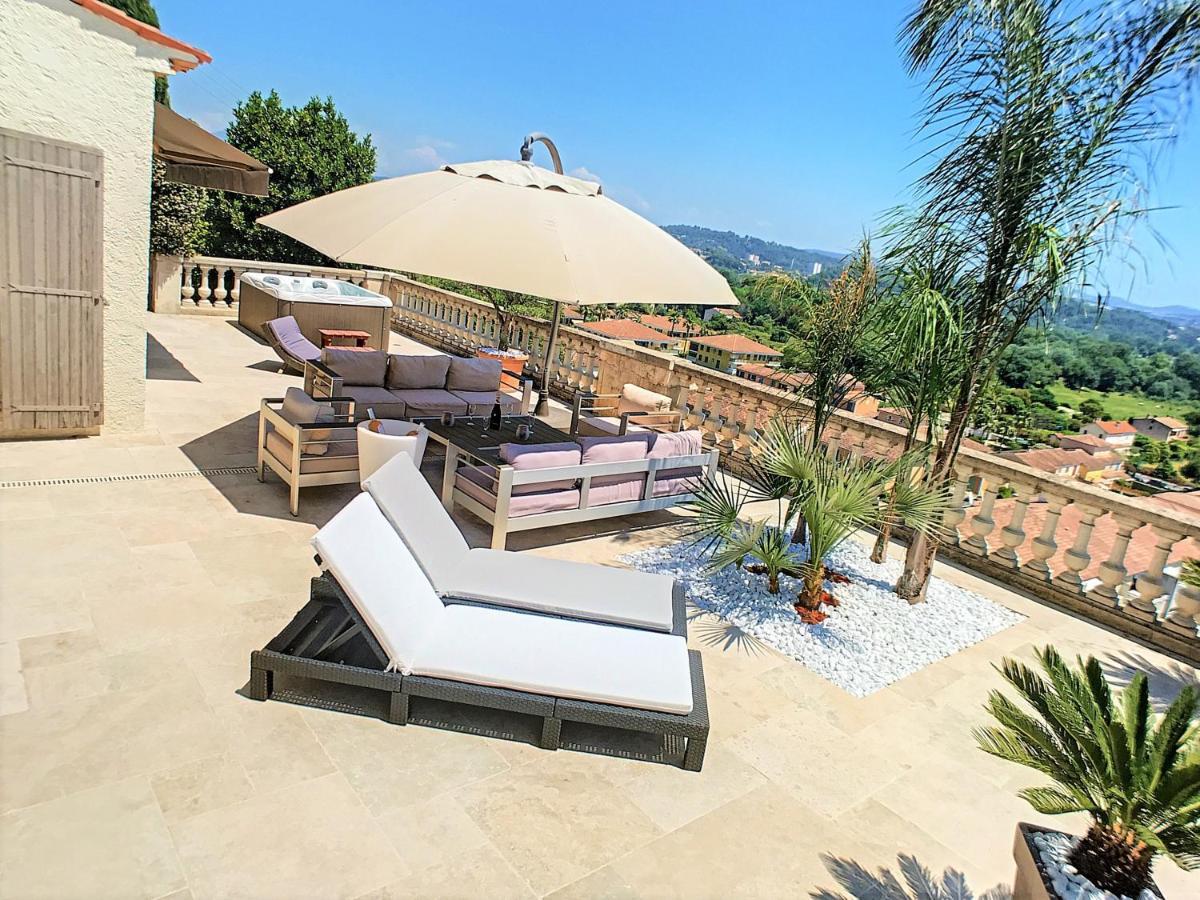 3 Bedrooms Villa near Cannes - Pool&Jacuzzi - Sea View Mandelieu Buitenkant foto