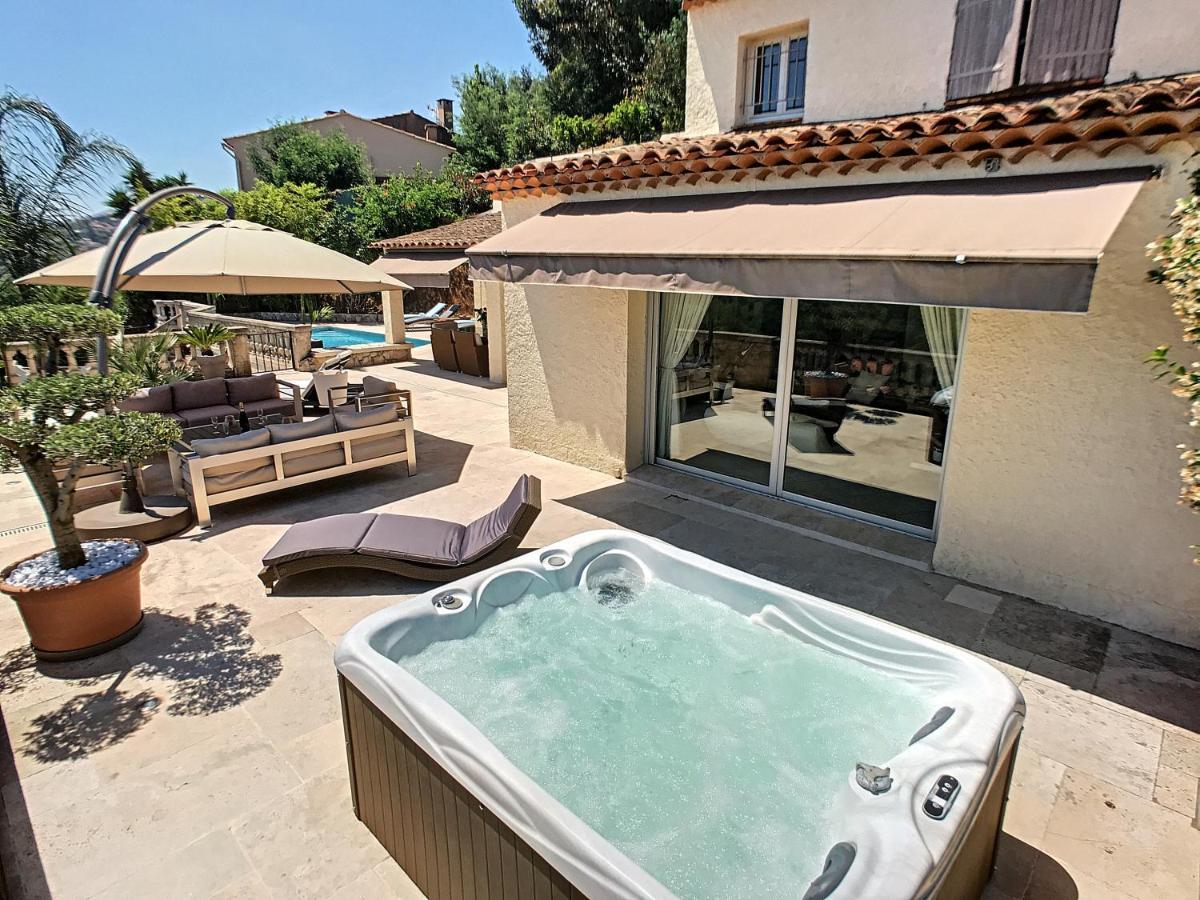 3 Bedrooms Villa near Cannes - Pool&Jacuzzi - Sea View Mandelieu Buitenkant foto
