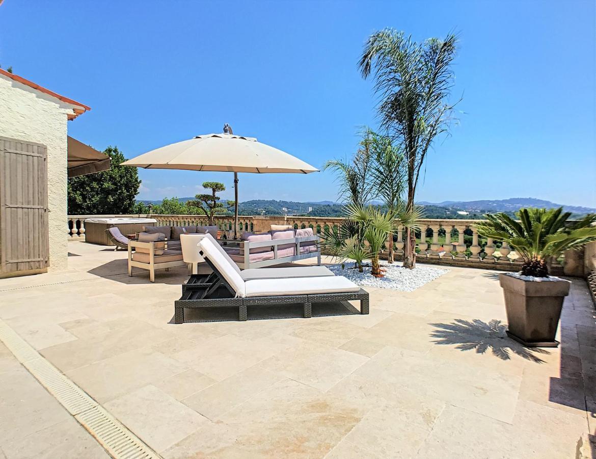 3 Bedrooms Villa near Cannes - Pool&Jacuzzi - Sea View Mandelieu Buitenkant foto