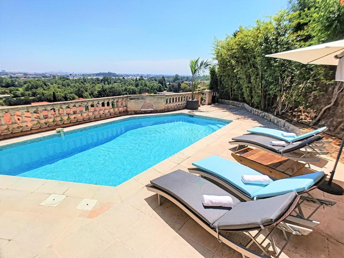 3 Bedrooms Villa near Cannes - Pool&Jacuzzi - Sea View Mandelieu Buitenkant foto